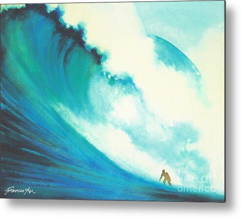 Ocean Metal Print featuring the painting Jaws by Frances Ku