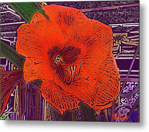 Amaryllis Metal Print featuring the digital art Joy in the Morning by Vallee Johnson