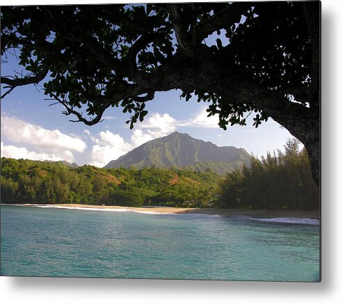 Landscape Metal Print featuring the photograph Kauai Beach by Robert Lozen
