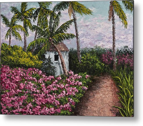 Landscape Metal Print featuring the painting Kauai Flower Garden by Darice Machel McGuire