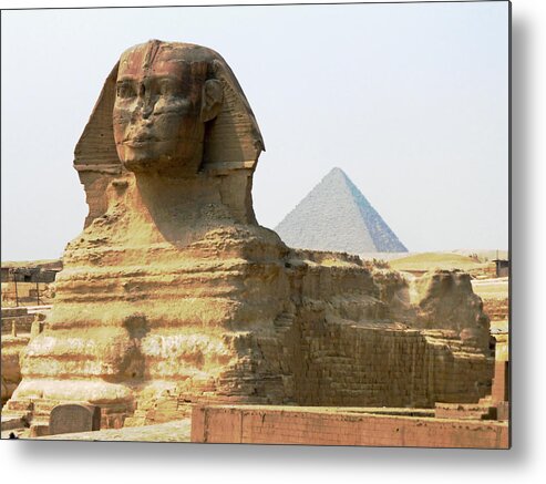 The Great Sphinx Metal Print featuring the photograph Khafra's Guardian by Anthony Baatz