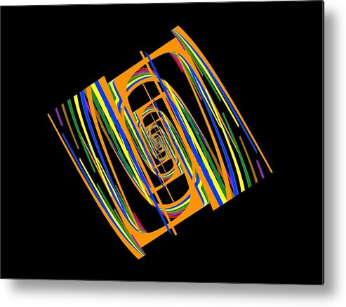 Abstract Metal Print featuring the digital art Kinetic Rainbow 4 by Tim Allen