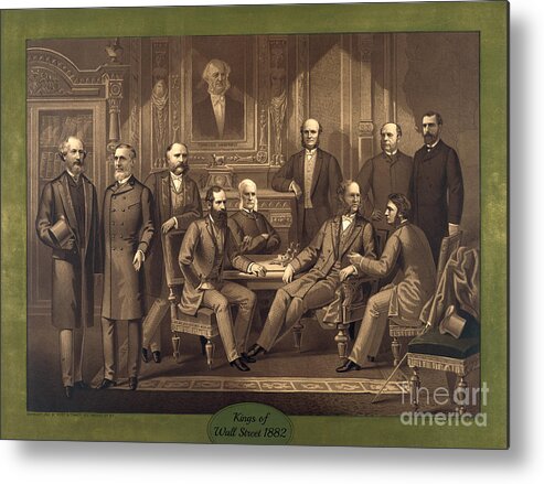 Kings Metal Print featuring the photograph Kings of Wall Street 1882 by Padre Art