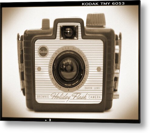 Vintage Kodak Metal Print featuring the photograph Kodak Brownie Holiday Flash by Mike McGlothlen