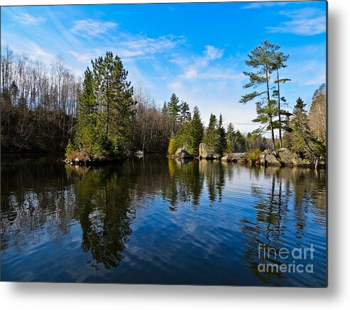 Lake Michigamme In Michigan Metal Print featuring the photograph Lake Michigamme by Gwen Gibson