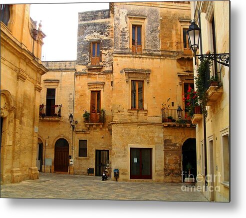 Florence Of The South Metal Print featuring the photograph Lecce Stone by Phillip Allen