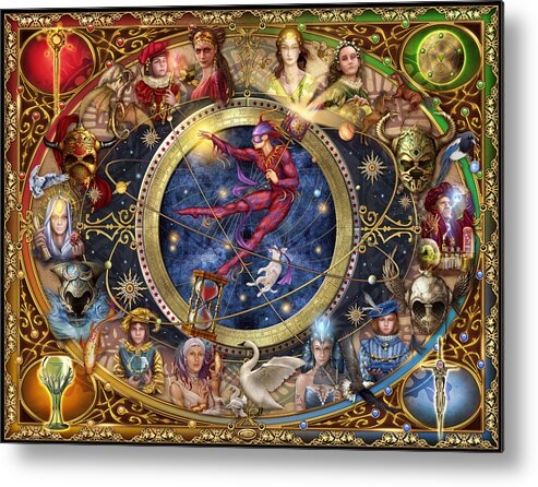 Ciro Marchetti Metal Print featuring the digital art Legacy of the Divine Tarot by MGL Meiklejohn Graphics Licensing