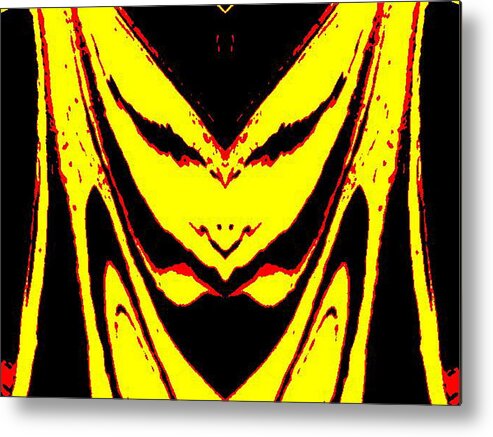  Metal Print featuring the digital art Lemon Face by Mary Russell