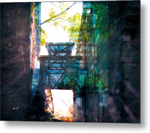 Grunge Metal Print featuring the photograph Less Travelled 14 by The Art of Marsha Charlebois