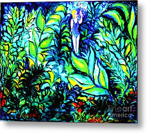 Fish Tank Metal Print featuring the painting Life Without Filters by Hazel Holland