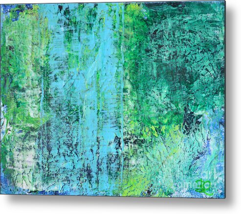 Abstract Painting Paintings Metal Print featuring the painting Explore by Belinda Capol