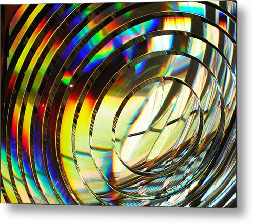 Light Metal Print featuring the photograph Light Color 1 Prism Rainbow Glass Abstract by Jan Marvin Studios by Jan Marvin