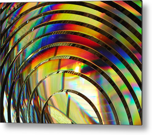 Light Metal Print featuring the photograph Light Color 2 Prism Rainbow Glass Abstract By Jan Marvin Studios by Jan Marvin