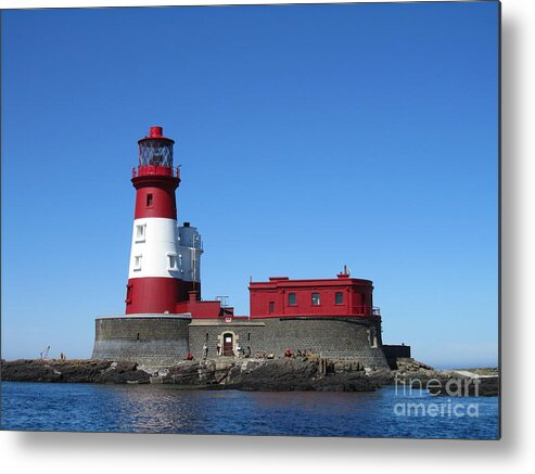 Lighthouse Metal Print featuring the photograph Longstone Lighthouse by David Grant