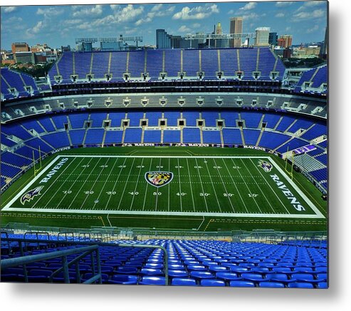 Football Metal Print featuring the photograph Baltimore Ravens Stadium by Bob Geary
