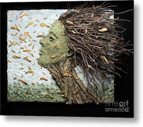 Art Metal Print featuring the mixed media Maple Showers by Adam Long