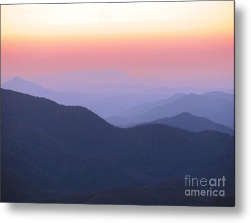 Sunset Metal Print featuring the photograph Max Patch Sunset by Anita Adams