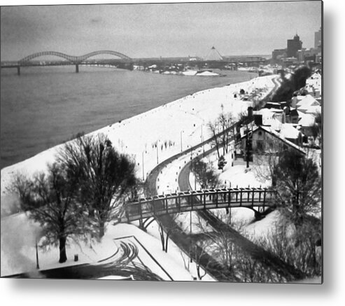 Beautiful Metal Print featuring the photograph Memphis in Snow by Belinda Lee