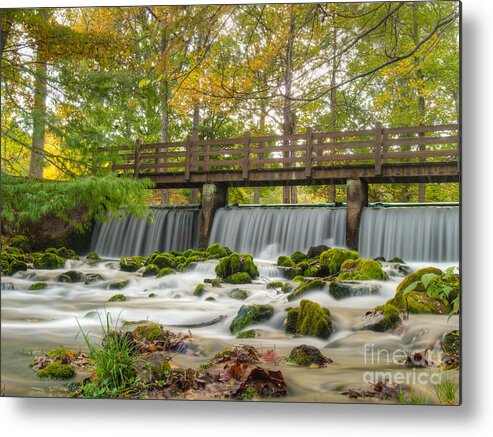 Waterfall Metal Print featuring the photograph Meramec Spring Waterfall by Shannon Beck-Coatney