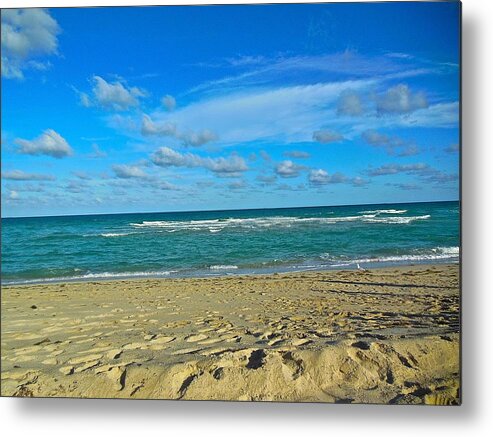 Miami Beach Metal Print featuring the photograph Miami Beach by Joan Reese