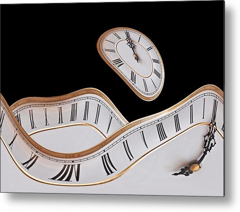 Clock Metal Print featuring the photograph Midnight Hallucinations by Gill Billington