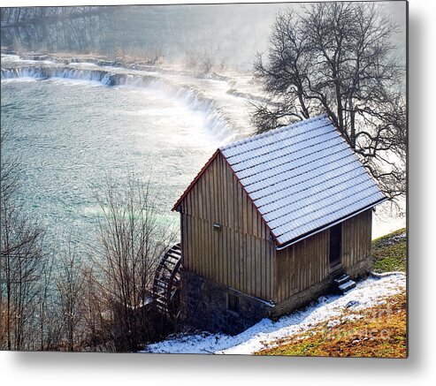 Croatia Metal Print featuring the photograph Mill and river by Sinisa Botas