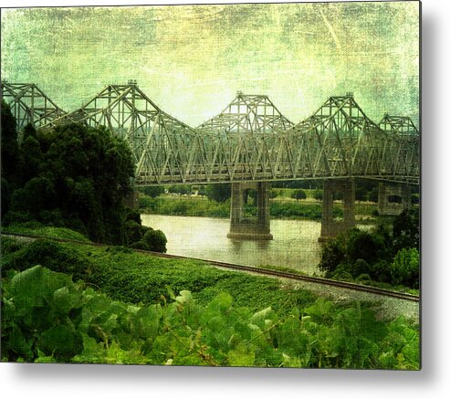 Natchez Trace Metal Print featuring the photograph Mississippi River Bridge by Terry Eve Tanner