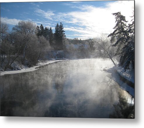 Winter Metal Print featuring the photograph Misty winter view by Dr Carolyn Reinhart