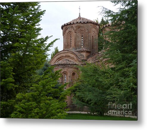 Monastery Metal Print featuring the photograph Monastery at Veljusa - Macedonia by Phil Banks