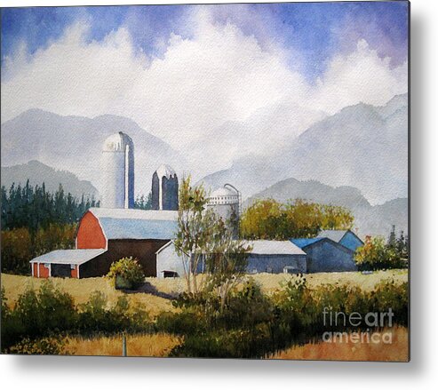 Landscape Metal Print featuring the painting Morning Light by Shirley Braithwaite Hunt