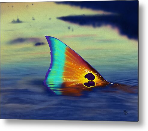 Redfish Metal Print featuring the digital art Morning Stroll by Kevin Putman