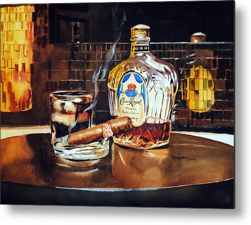 Cigar Metal Print featuring the painting Mosaic Reflections by Spencer Meagher