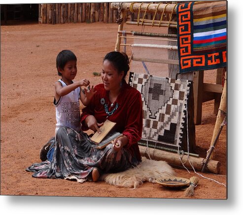 Navaho Metal Print featuring the photograph Mother and Child by Keith Stokes