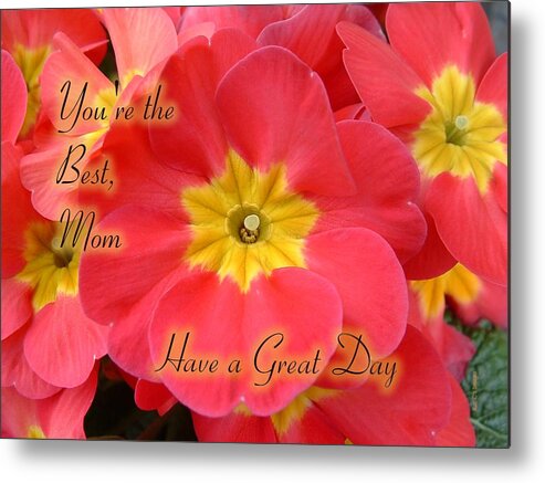 Flowers Metal Print featuring the mixed media Mothers Day Flowers by Kae Cheatham