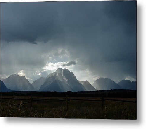 Mountains Metal Print featuring the photograph Teton Mountain Range by Carl Moore