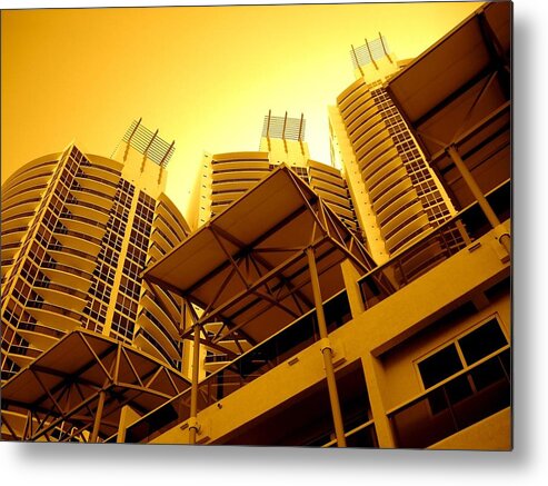 Murano Building Miami Print Metal Print featuring the photograph Murano Grande, Miami by Monique Wegmueller