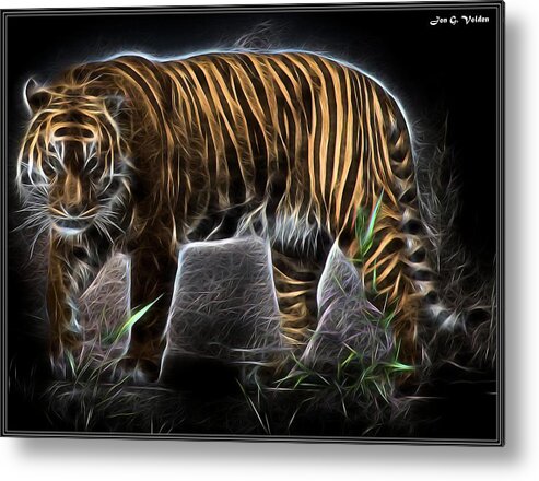 Mystic Tiger Metal Print featuring the painting Mystic Tiger by Jon Volden