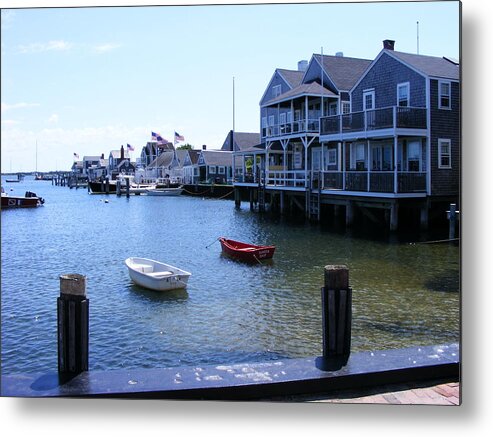 Water Fronts Metal Print featuring the photograph Nantucket Harbors by James McAdams