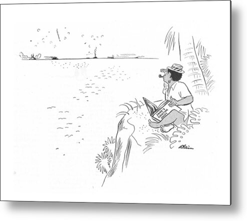 112768 Ala Alain Metal Print featuring the drawing New Yorker July 31st, 1943 by Alain