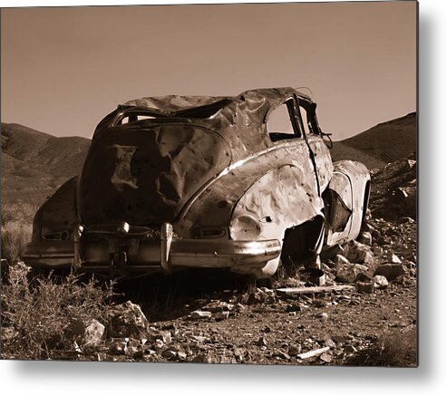 Sepia Metal Print featuring the photograph No Respect by Joe Schofield