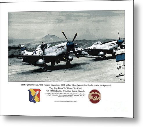 46th Fighter Squadron Metal Print featuring the photograph North American P-51D Mustang by Kenneth De Tore