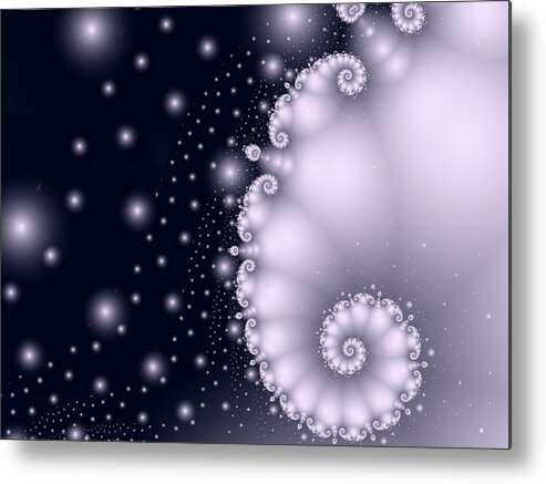 Fractal Metal Print featuring the digital art North by Inna Arbo