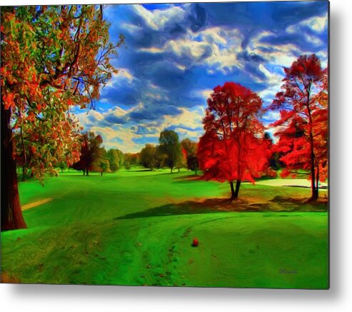 Golf Metal Print featuring the digital art Number 13 by Dennis Lundell