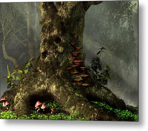 Tree Metal Print featuring the digital art Old Man of the Forest by Daniel Eskridge