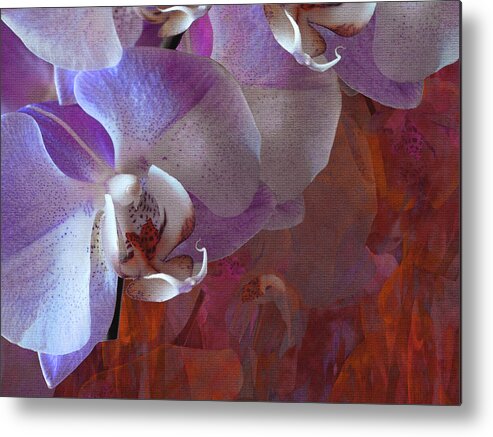 Floral Metal Print featuring the photograph Orchidelia 5 by Lynda Lehmann
