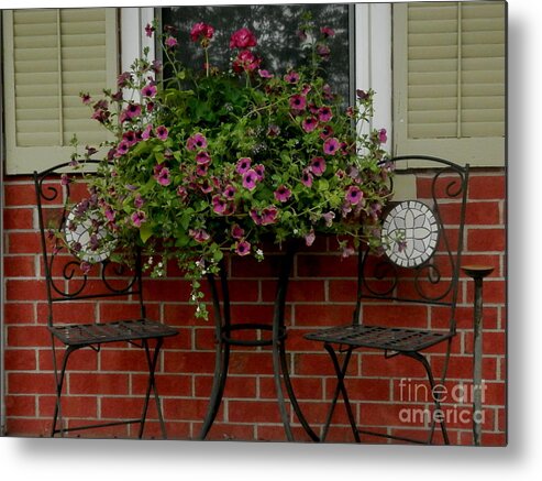 Centerpiece Metal Print featuring the photograph Out on the Porch by Margaret McDermott