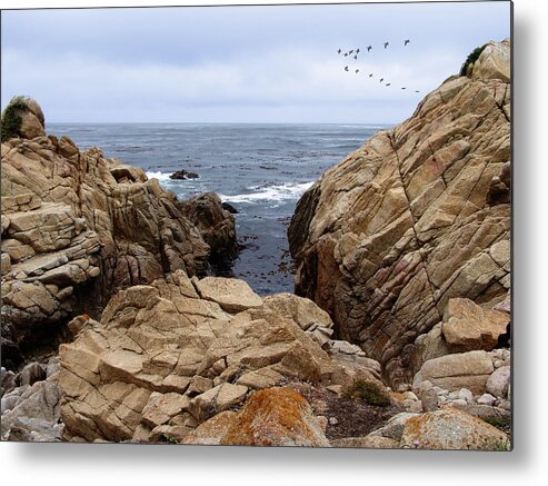 Pebble Beach Metal Print featuring the photograph Overcast Day At Pebble Beach by Glenn McCarthy Art and Photography