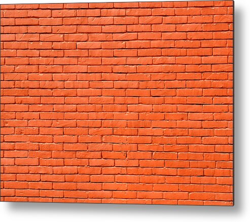 Brick Metal Print featuring the photograph Painted brick wall by Dutourdumonde Photography