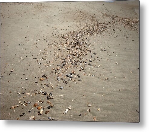 Background Metal Print featuring the photograph Pattern in The Sand II by Bill TALICH