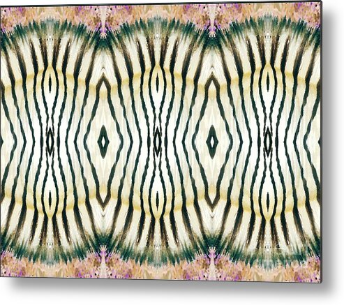 Zebra Metal Print featuring the photograph Patterned After Nature II by Tina Vaughn